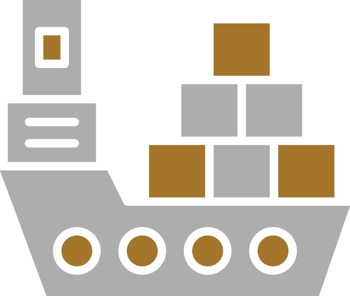 pictogramstijl vrachtschip vector