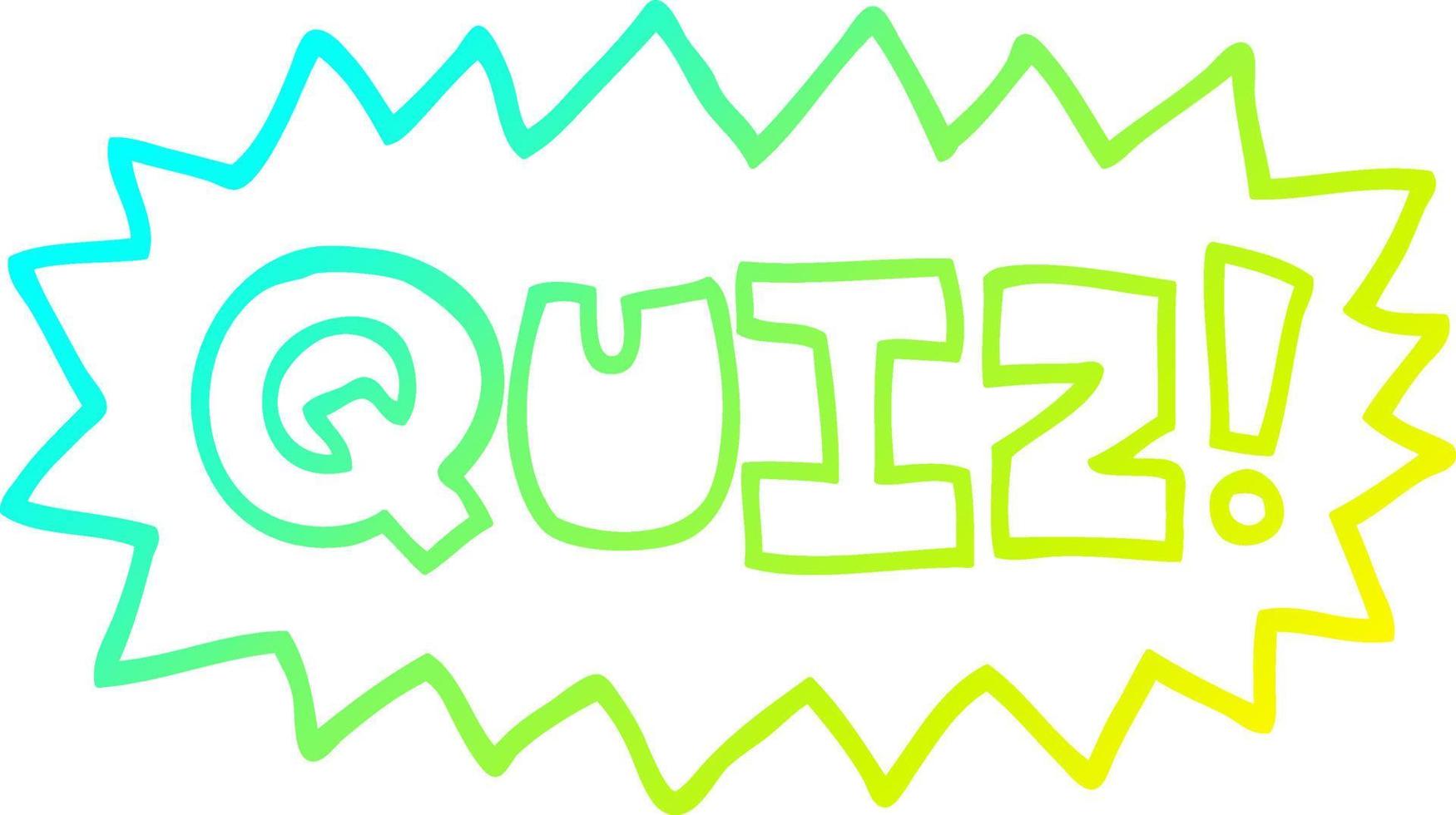 koude gradiënt lijntekening cartoon quiz symbool vector