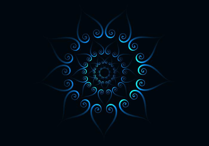 Abstract Blauw Concentrisch Patroon vector