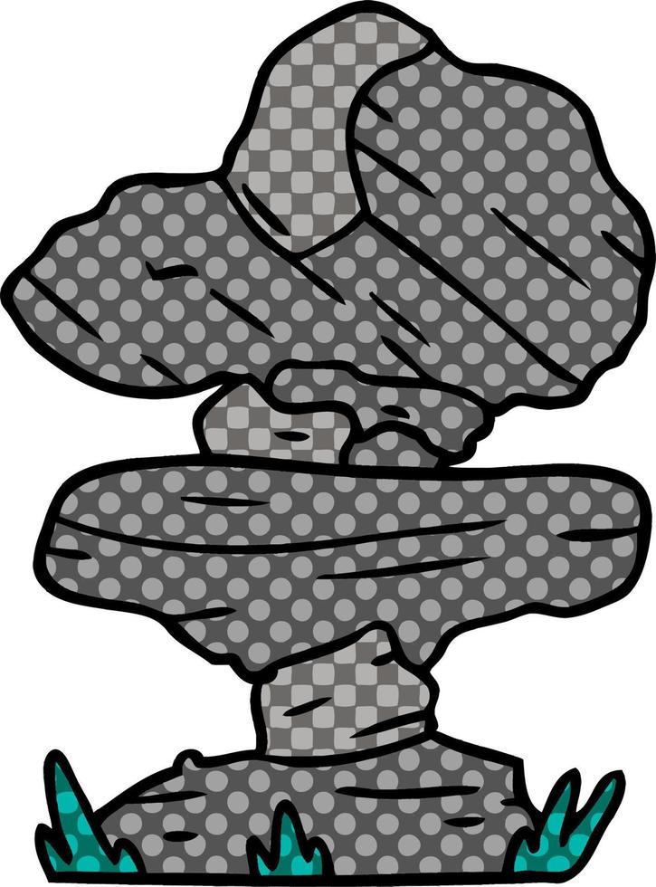 cartoon doodle van grijze stenen keien vector
