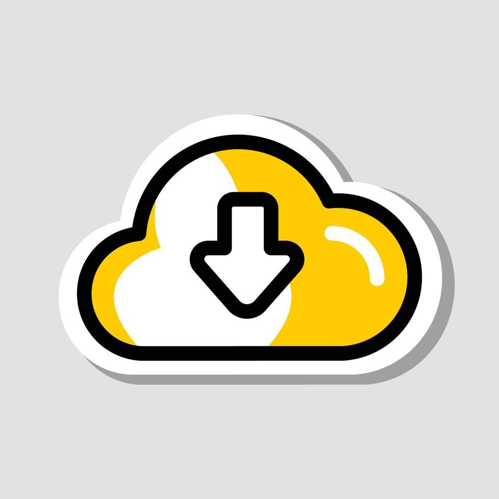 downloaden Cloude sticker pictogrammen vlak lijn vector