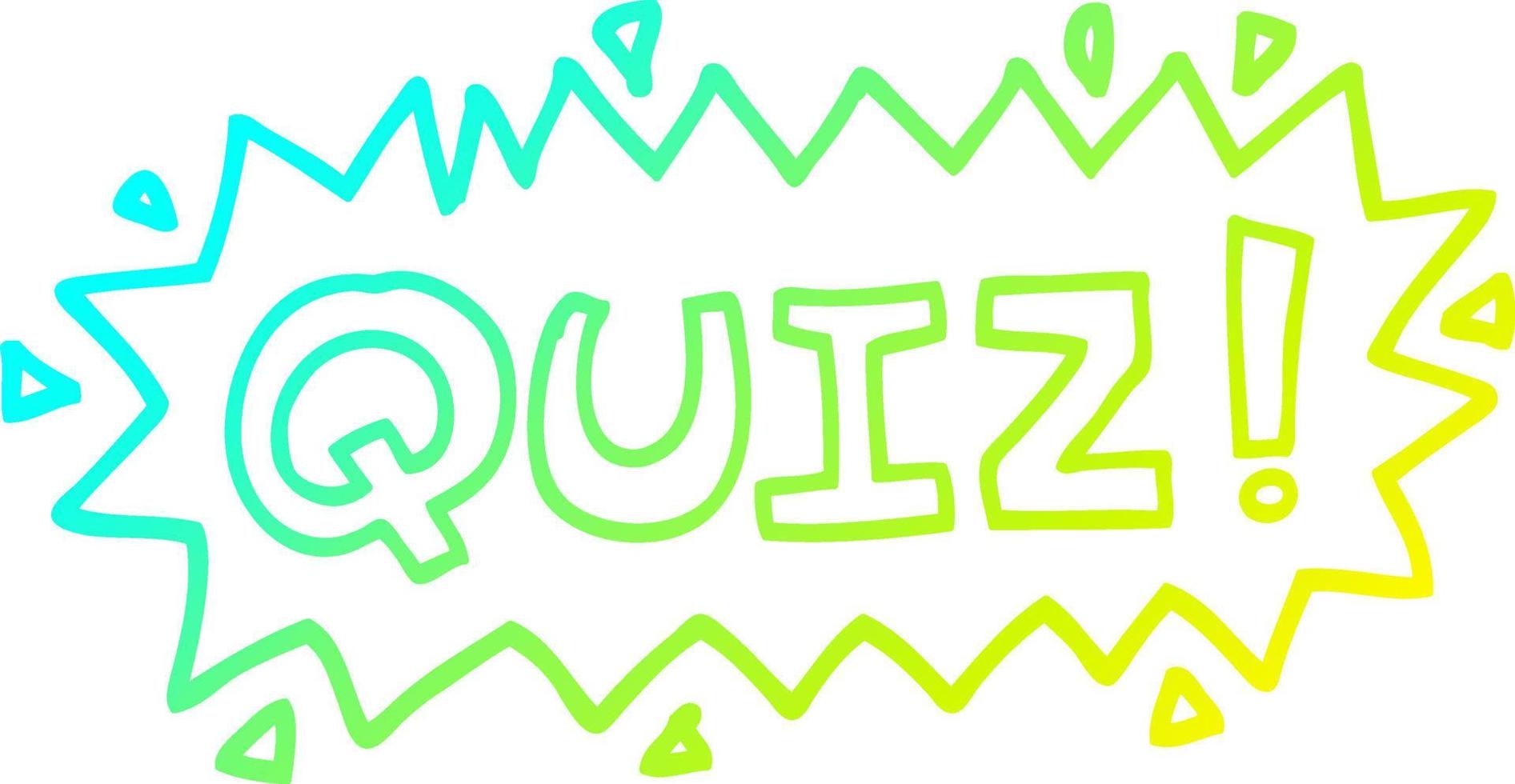 koude gradiënt lijntekening cartoon quiz symbool vector