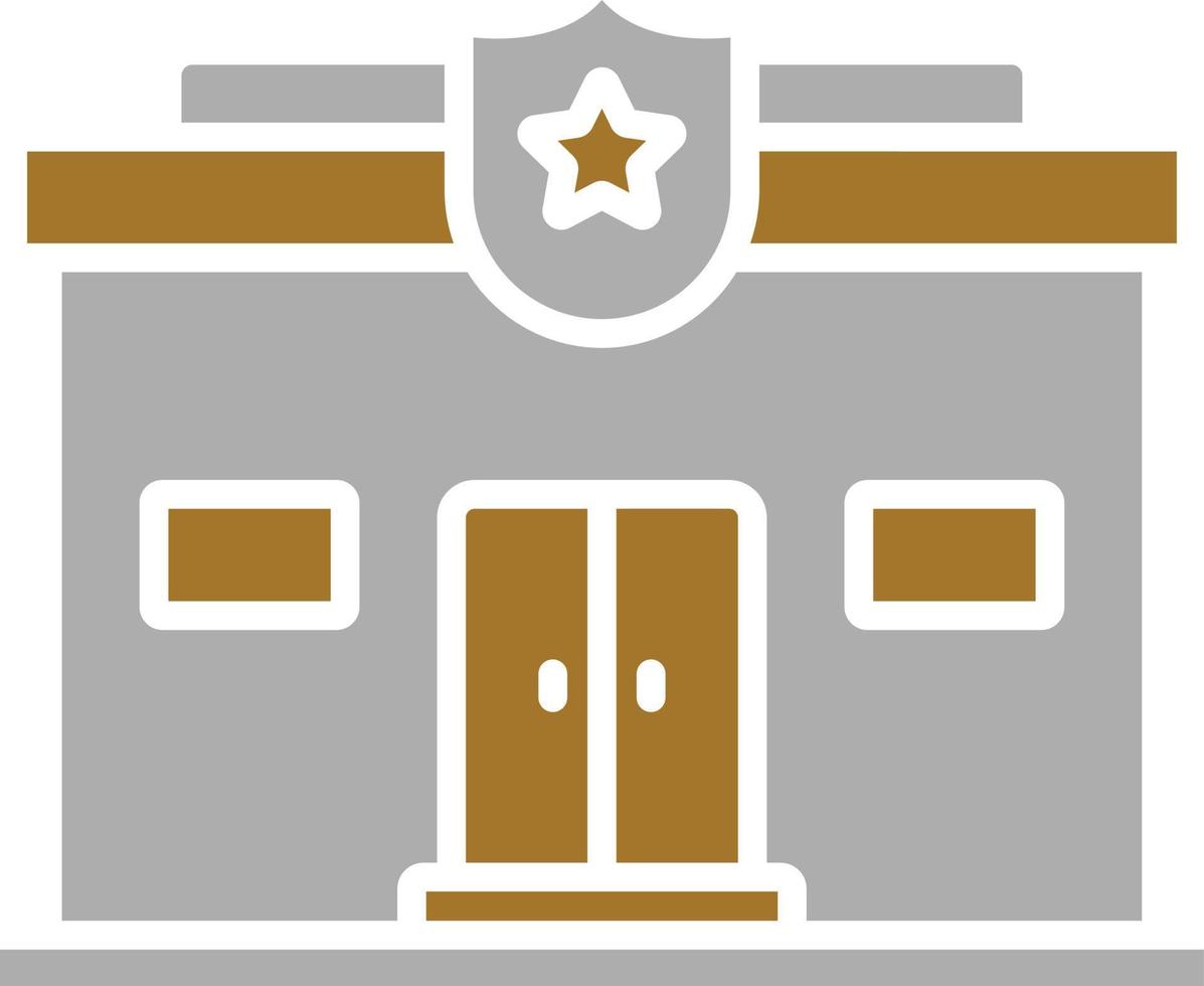 politiebureau pictogramstijl vector