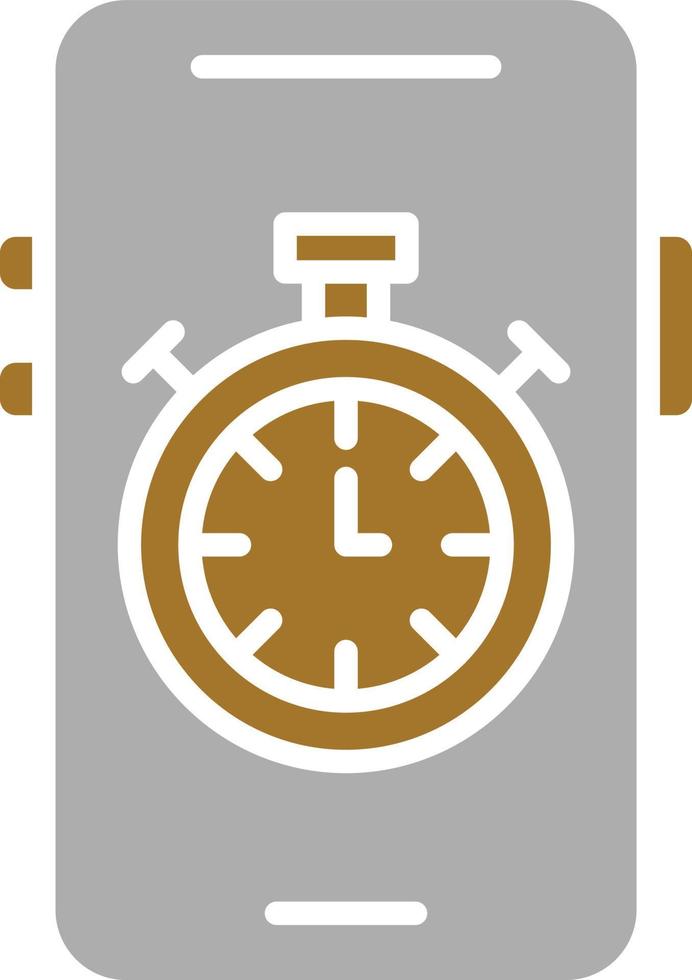 mobiele stopwatch-pictogramstijl vector