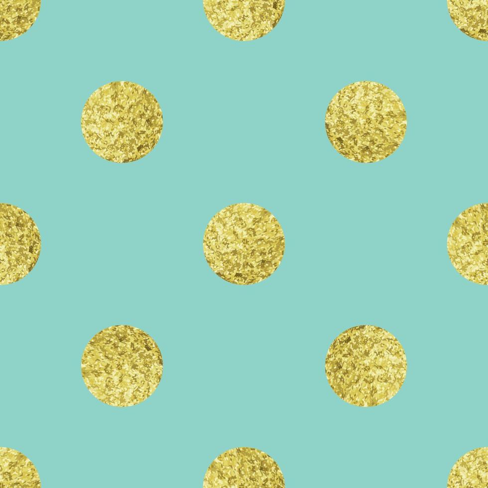 goud polka punt naadloos patroon. meetkundig achtergrond met hand- getrokken gouden cirkels vector