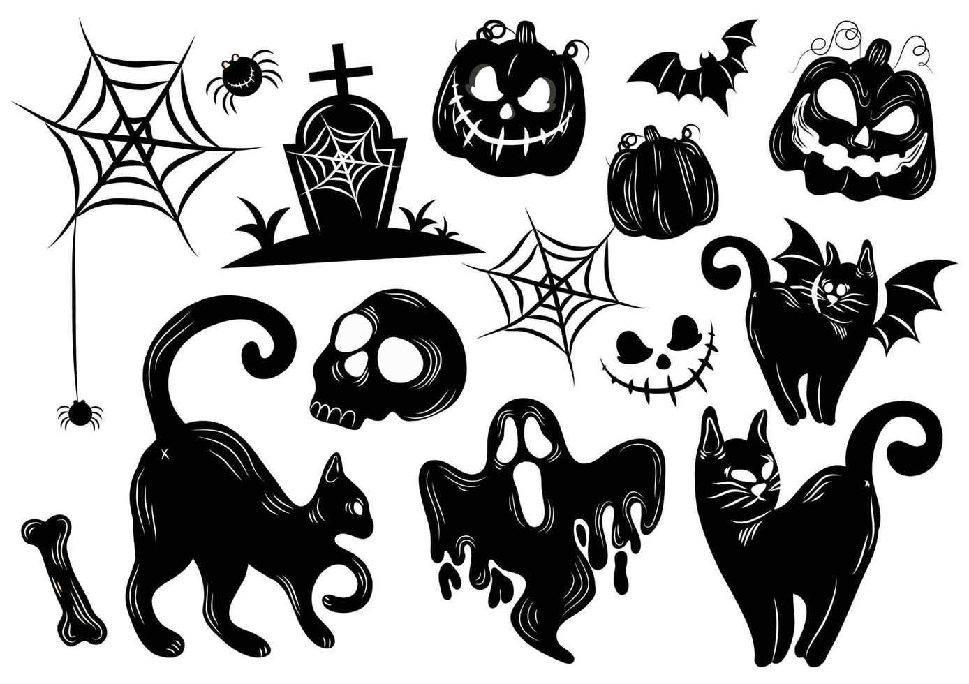 halloween item voor halloween inhoud vector ontwerp