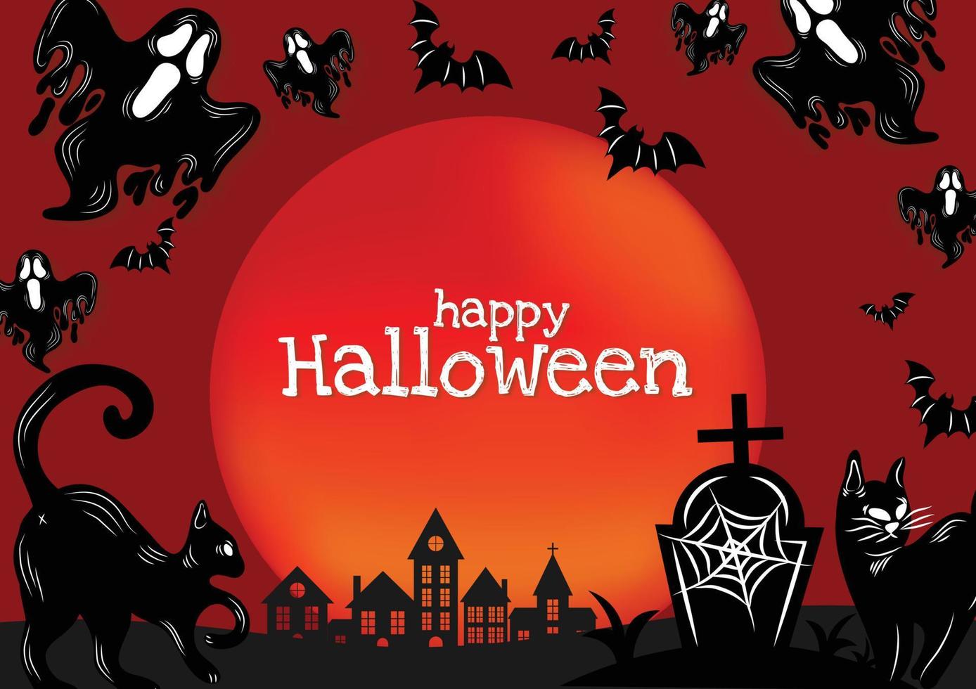 halloween banier voor halloween inhoud vector rood ontwerp