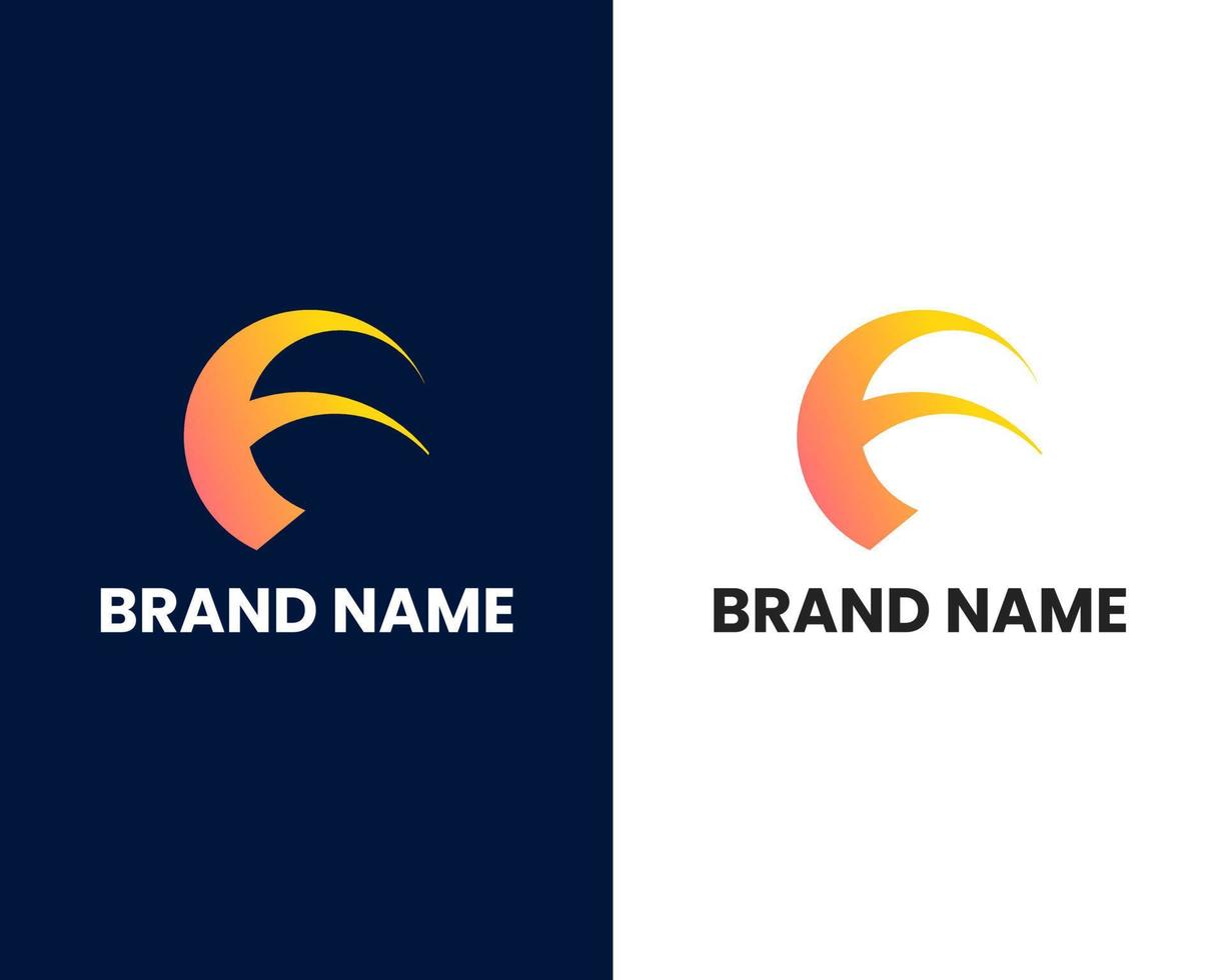 brief f Mark modern logo ontwerp sjabloon vector