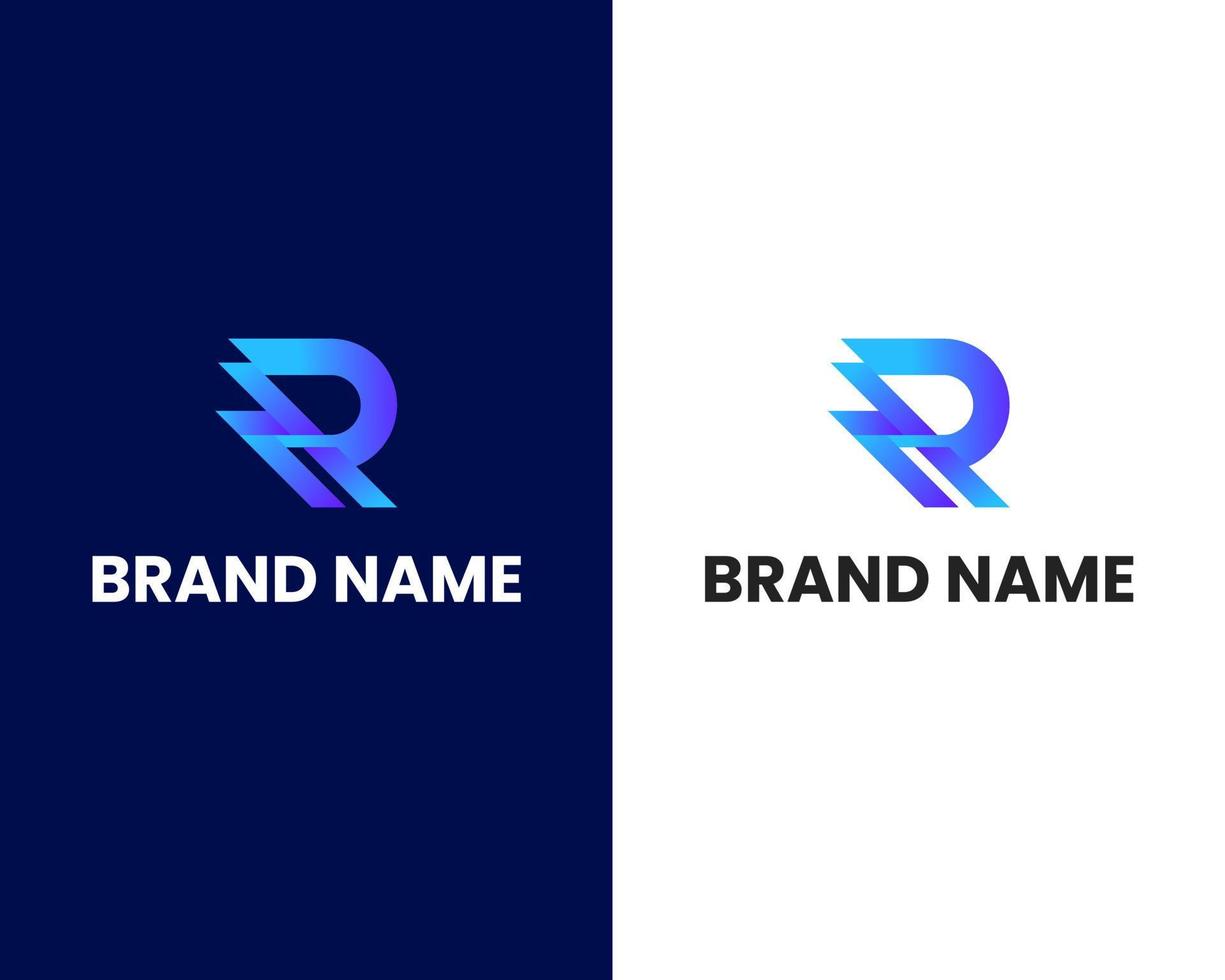 letter r modern logo ontwerpsjabloon vector