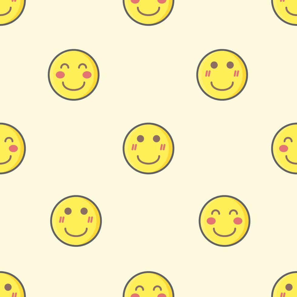 glimlach schattig naadloos patroon perfect voor achtergrond, website, kleding stof, afdrukken en textiel vector