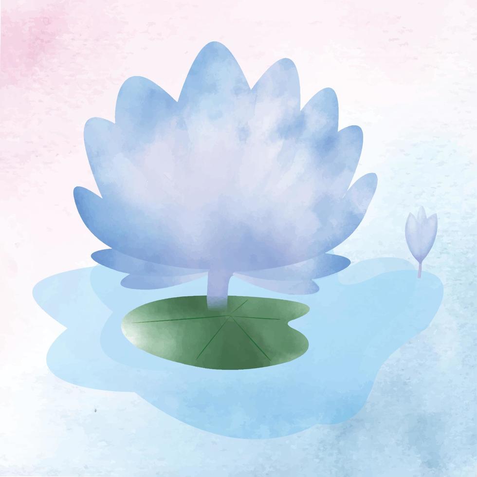 waterverf lotus bloem illustratie. u kan gebruik deze grafisch voor ieder soort van handelswaar. het is perfect voor ieder project- verpakking, briefpapier, mokken, Tassen, kussens, t overhemden enz. wat dan ook u willen. vector