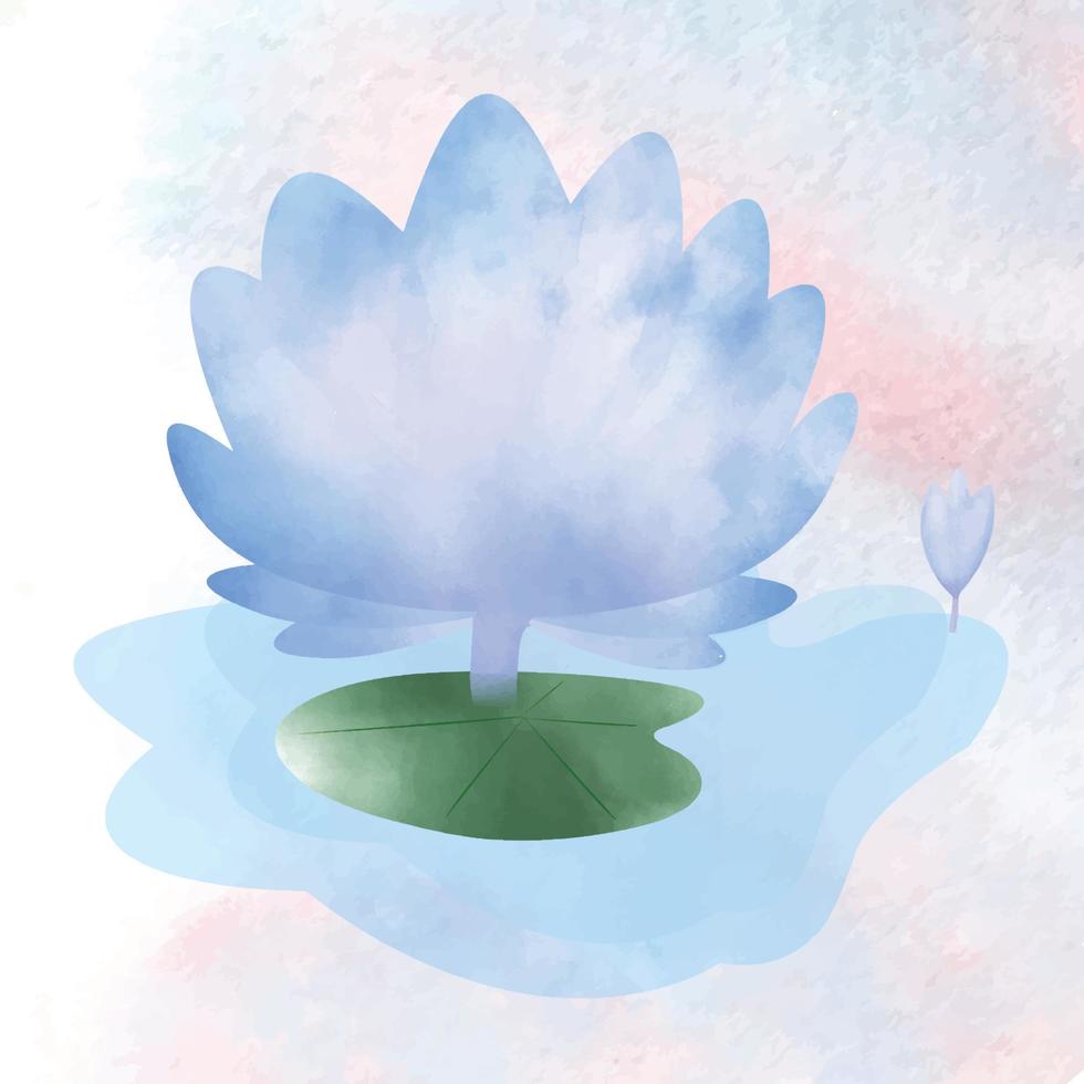 waterverf lotus bloem illustratie. u kan gebruik deze grafisch voor ieder soort van handelswaar. het is perfect voor ieder project- verpakking, briefpapier, mokken, Tassen, kussens, t overhemden enz. wat dan ook u willen. vector