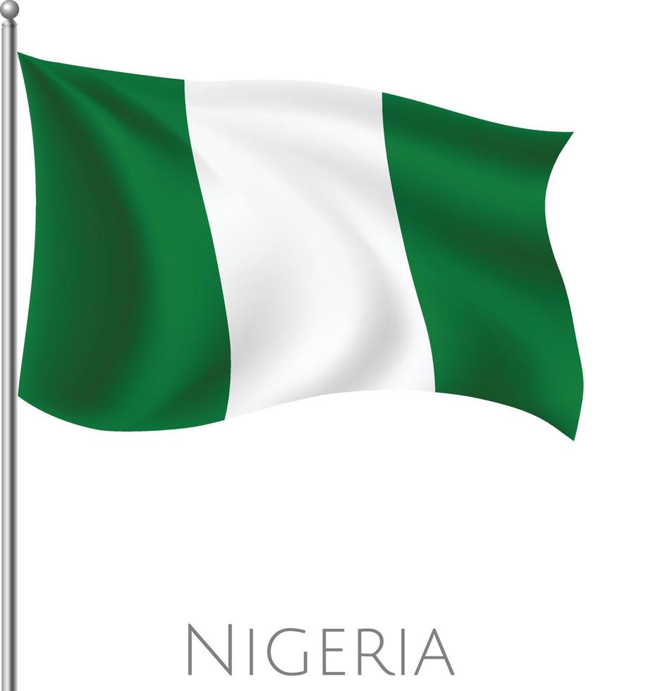 abstract Nigeria vlieg vlag met vector achtergrond ontwerp
