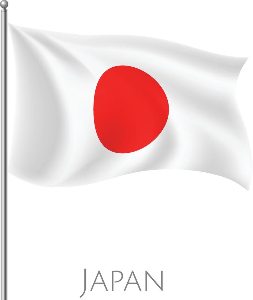 abstract Japan vlieg vlag met vector achtergrond ontwerp