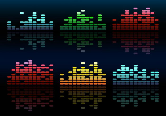 Kleurrijke Gratis Vector Muziek Equalizer