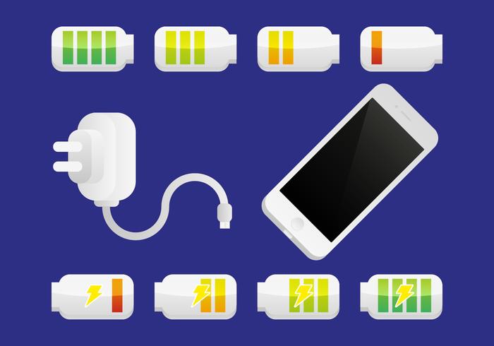 Telefoonlader Batterij Illustratie Vector