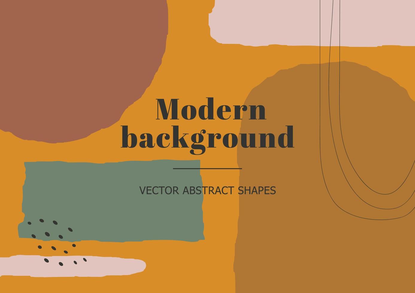 elegant Sjablonen met biologisch abstract vormen en lijn in bruin kleuren. neutrale achtergrond in minimalistische stijl. hedendaags vector illustratie