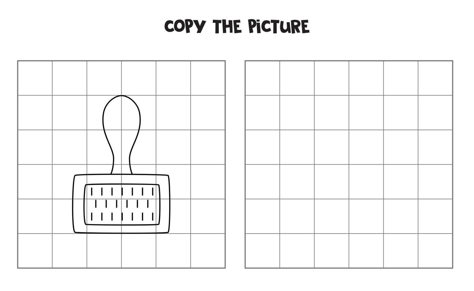 kopiëren de afbeelding van zwart en wit kam. logisch spel voor kinderen. vector