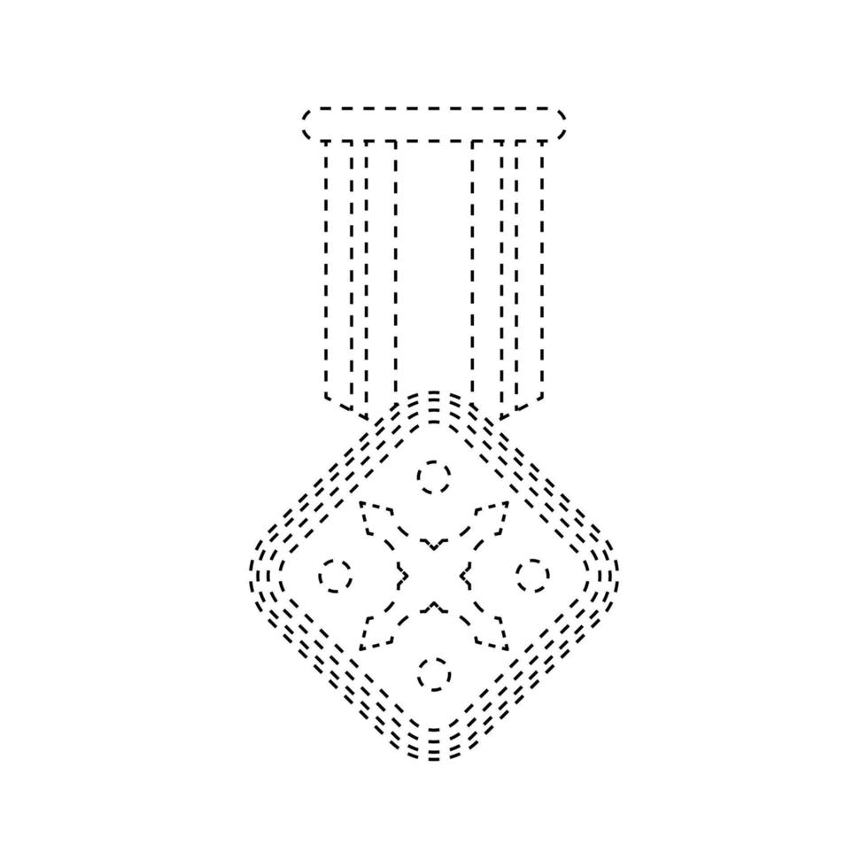 medaille traceren werkblad voor kinderen vector