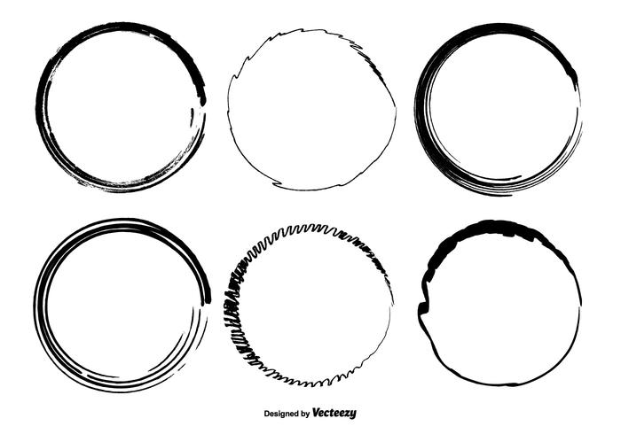 Hand getekende cirkelvectorvormen vector