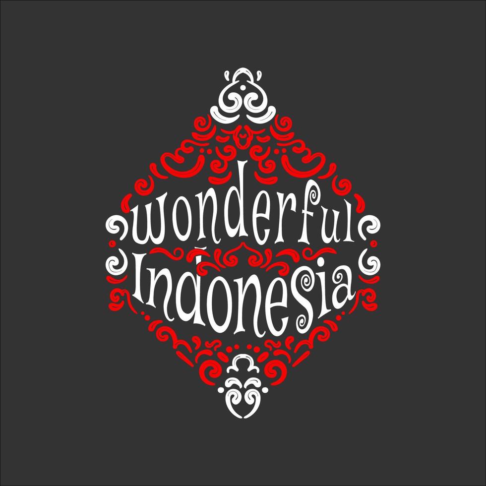 geweldig Indonesië belettering vector