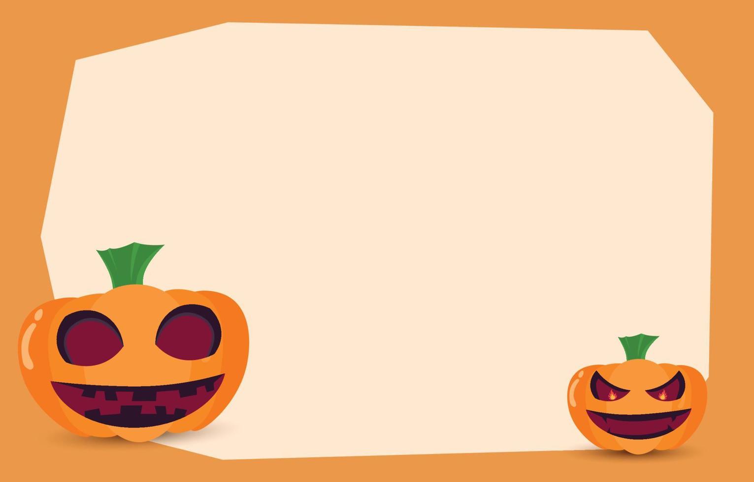 blanco papier achtergrond met geest pompoen voor halloween ontwerp, vector