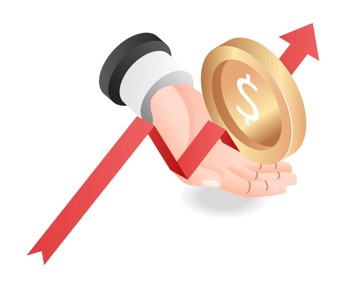 handen krijgen geld van bedrijf vector