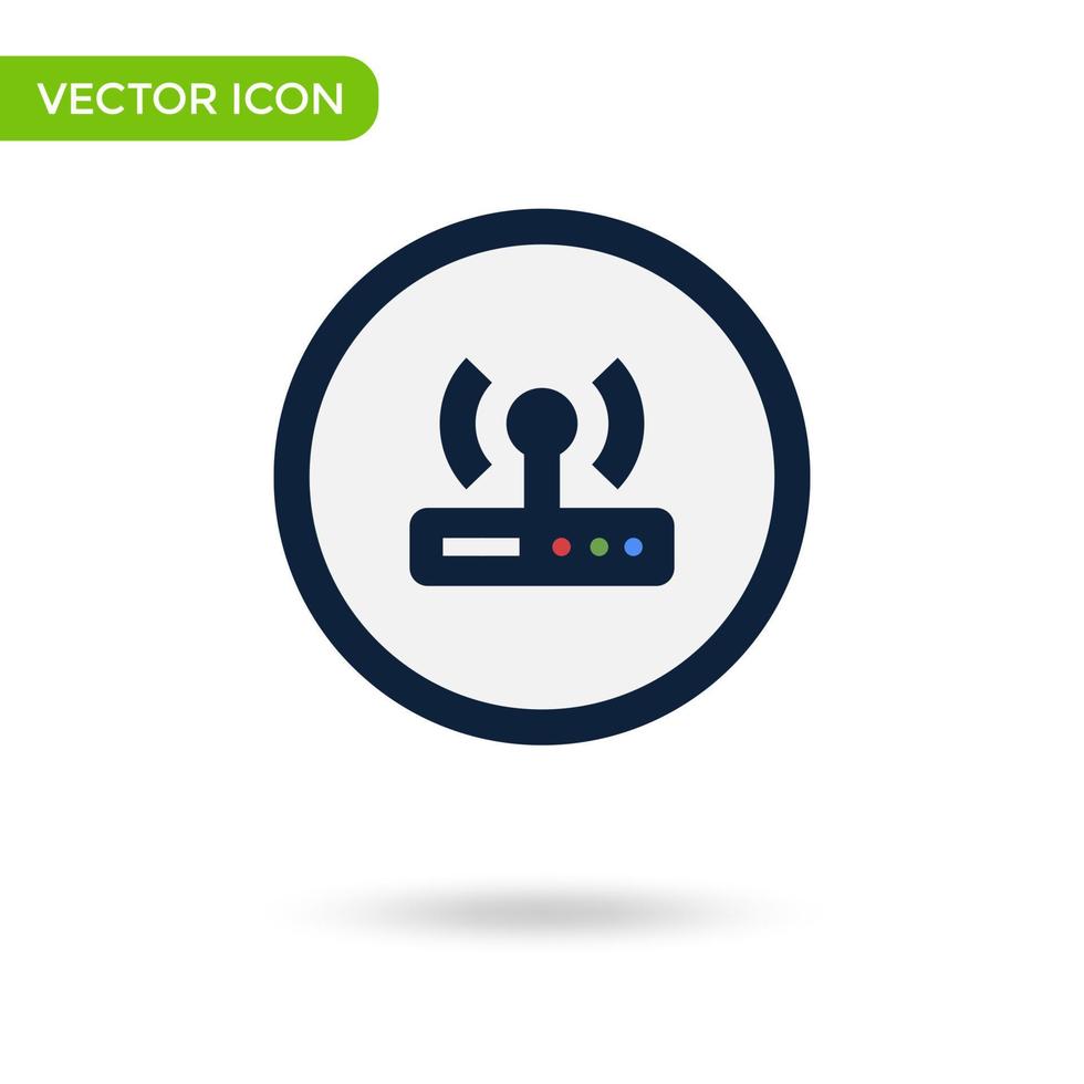 draadloze router icoon. minimaal en creatief icoon geïsoleerd Aan wit achtergrond. vector illustratie symbool Mark