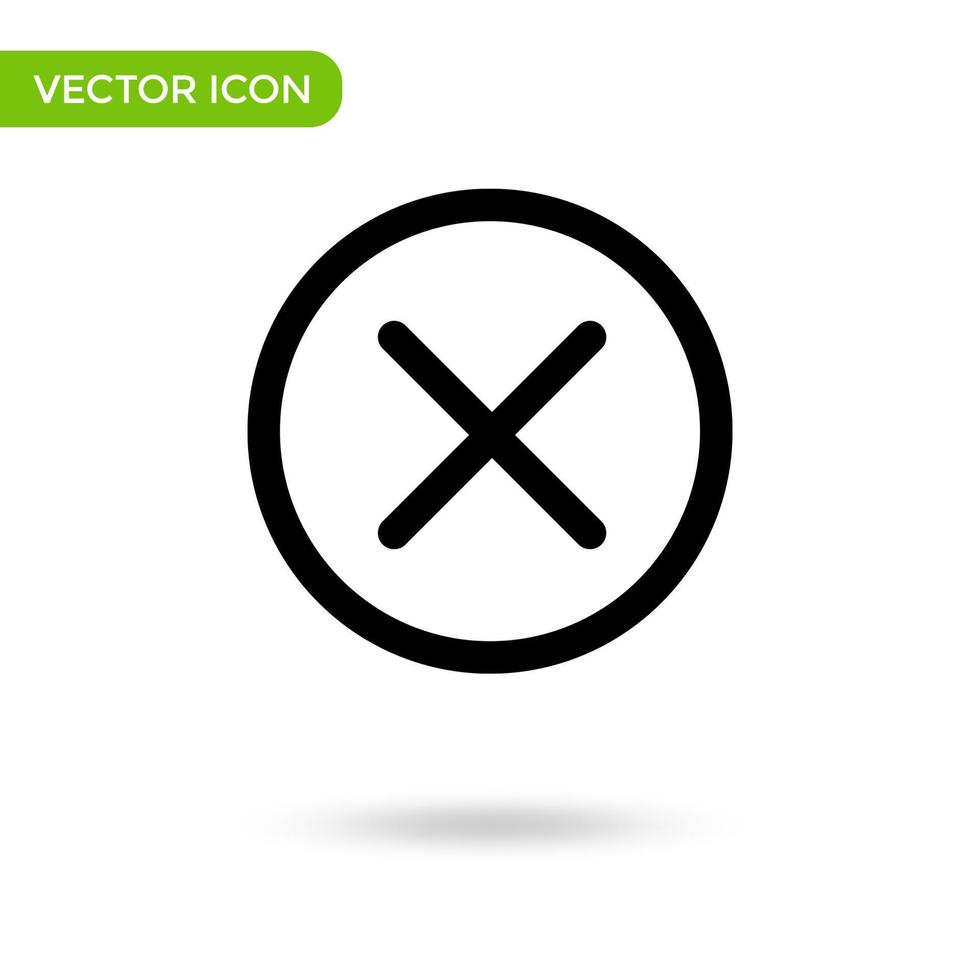 annuleren kruis icoon. minimaal en creatief icoon geïsoleerd Aan wit achtergrond. vector illustratie symbool Mark