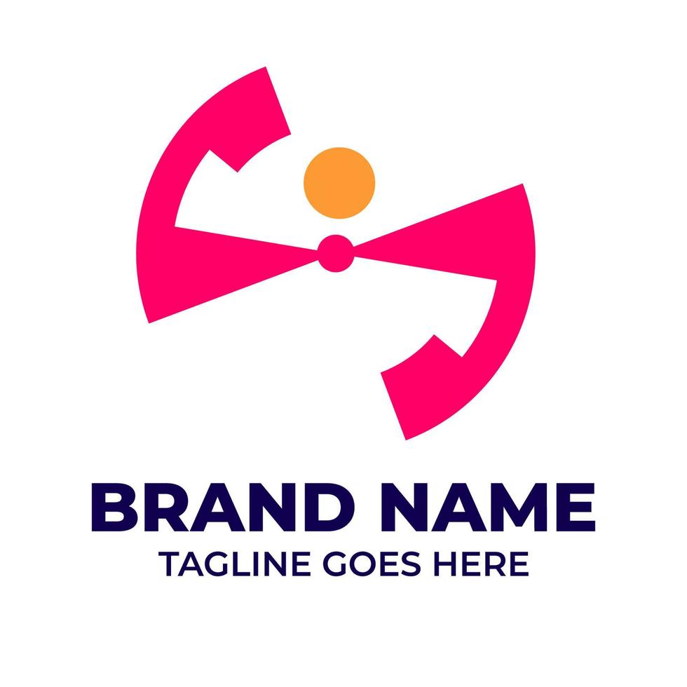 logo is de merk identiteit van een bedrijf, deze logo met richtlijn stijl gids vector