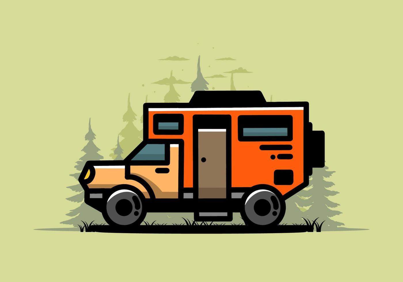 de groot land- auto illustratie ontwerp vector