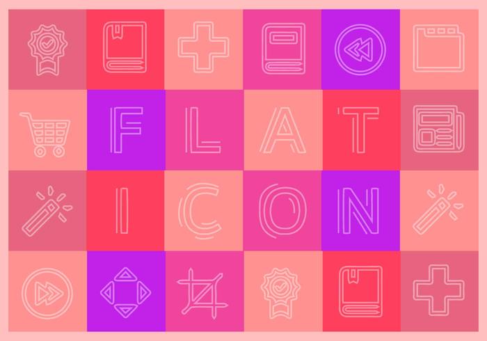 Gratis Platte Pictogrammen Vector Collectie