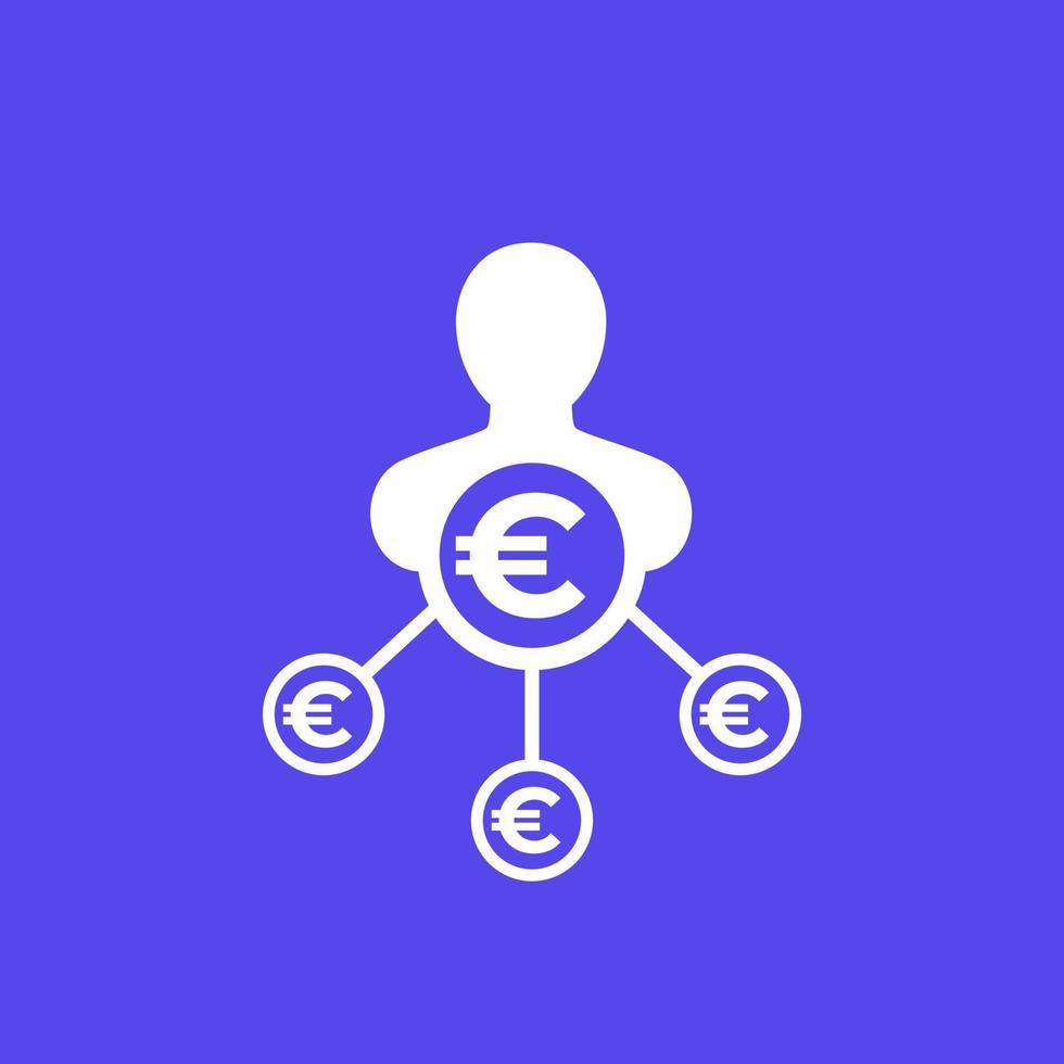 aandeelhouder vector icoon met euro