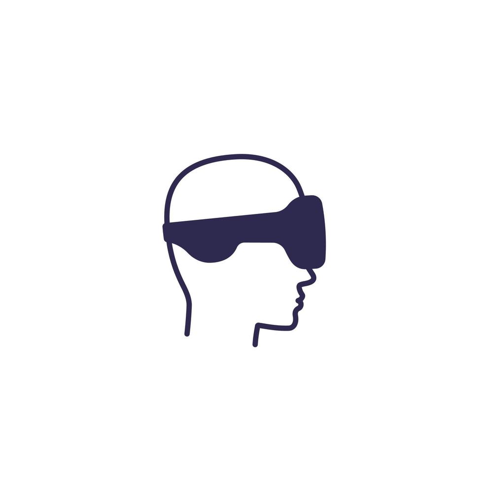 vr helm, bril, virtueel realiteit icoon vector