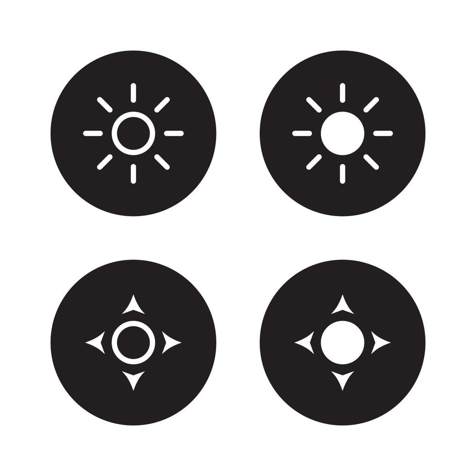 zon icoon reeks verzameling in variatie stijl vector