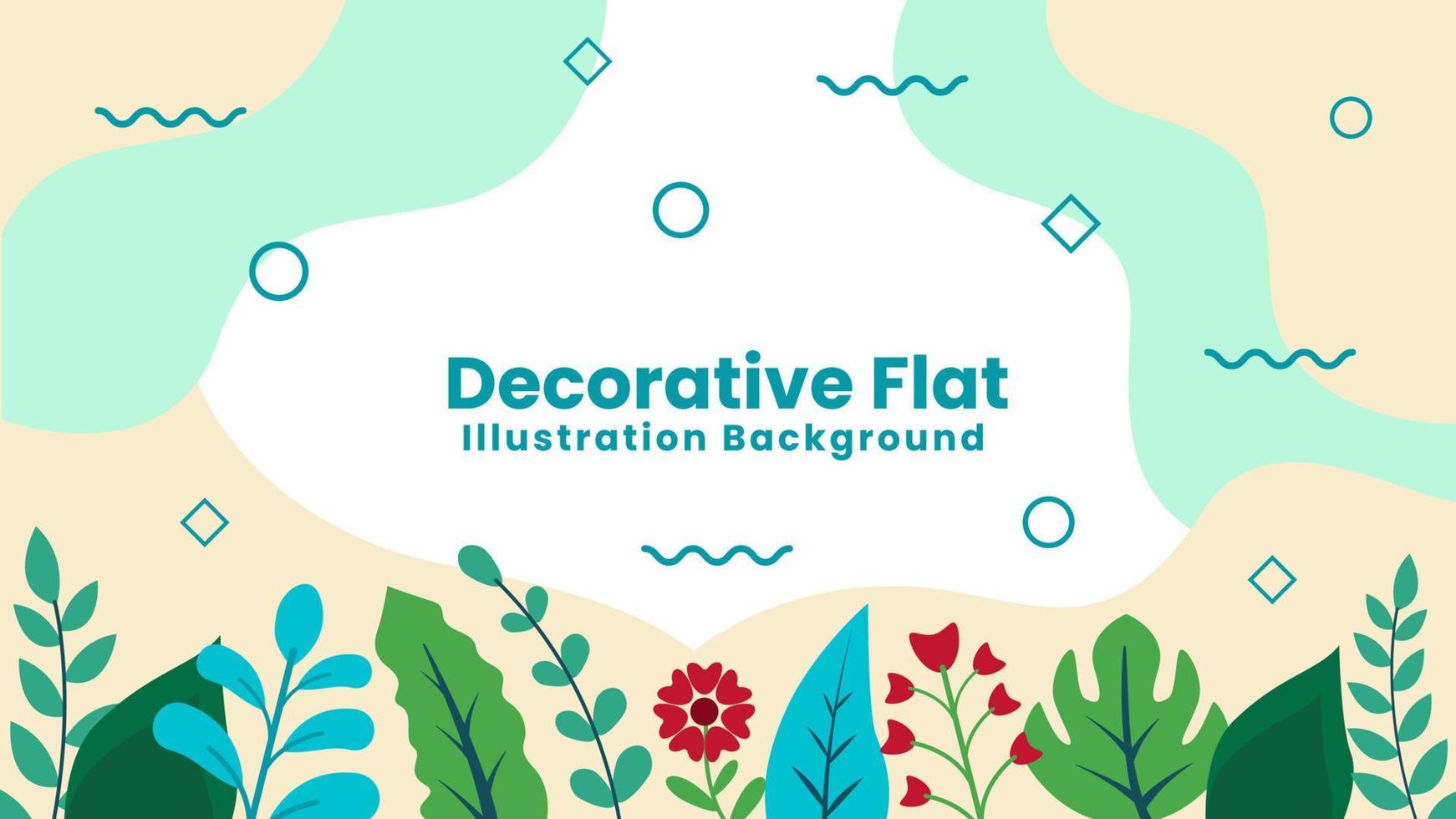 decoratief blad vlak illustratie achtergrond ontwerp vector