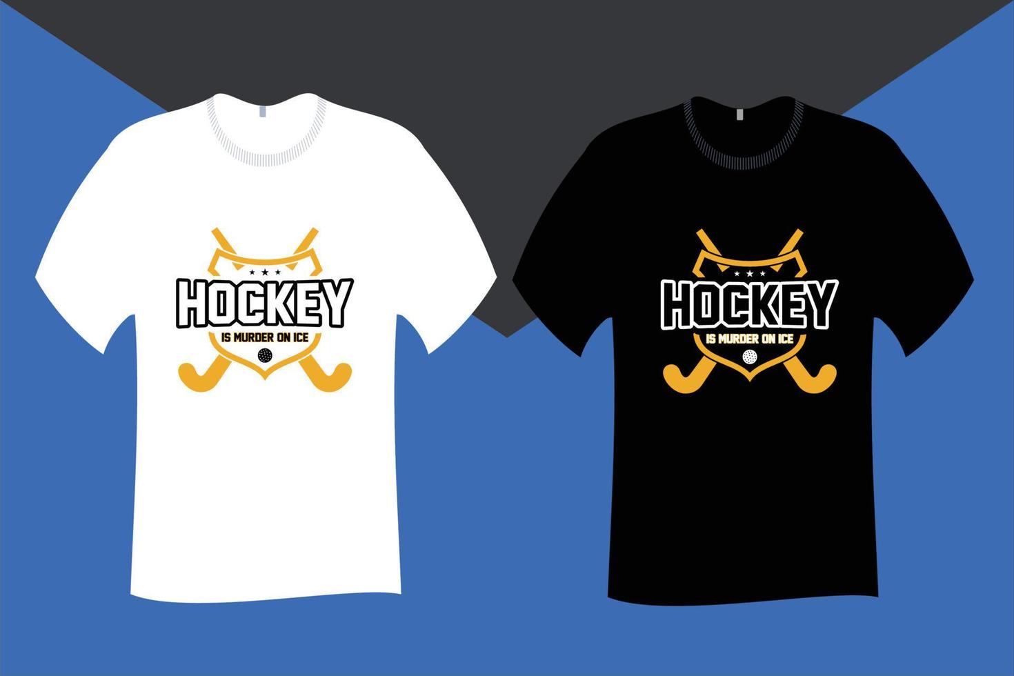 hockey is moord Aan ijs t overhemd ontwerp vector