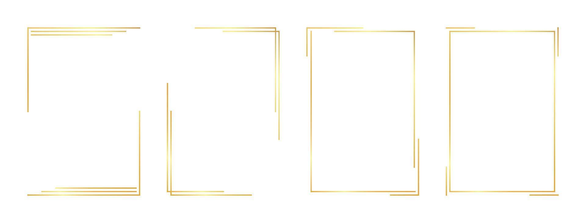 rechthoek goud kader vector