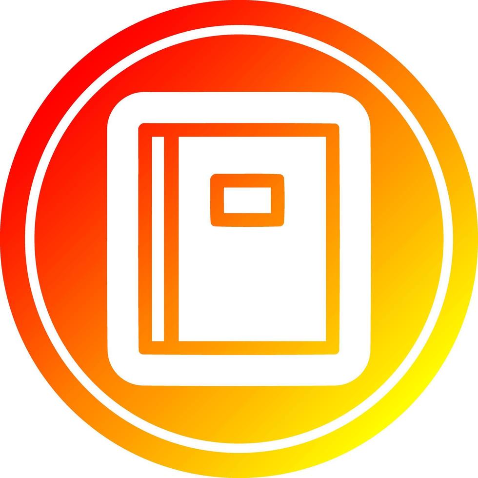 Notitie boek in heet helling spectrum vector