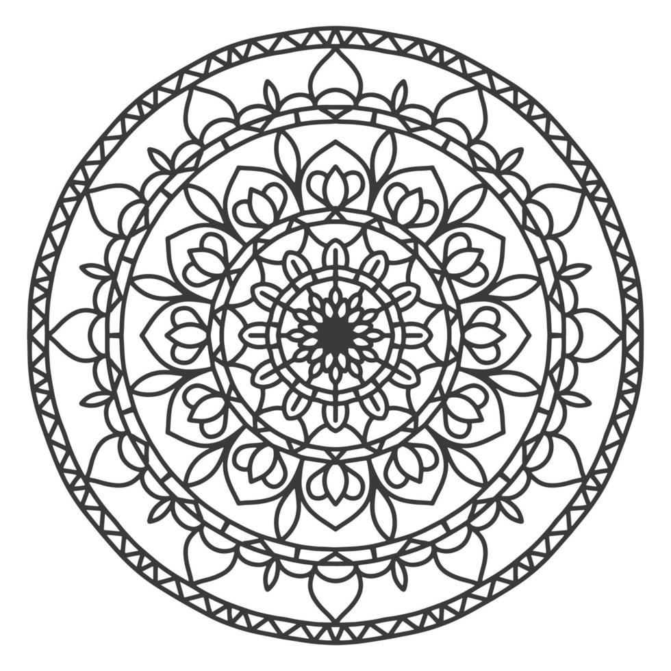 decoratief cirkel ornament mandala in diwali stijl. vector