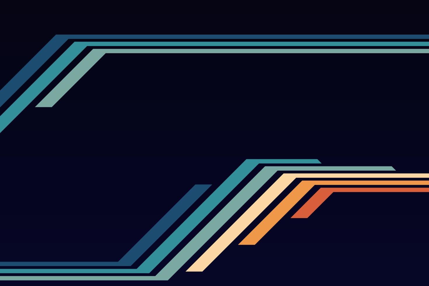 abstract gemakkelijk kleurrijk gestreept lijnen in retro stijl vector