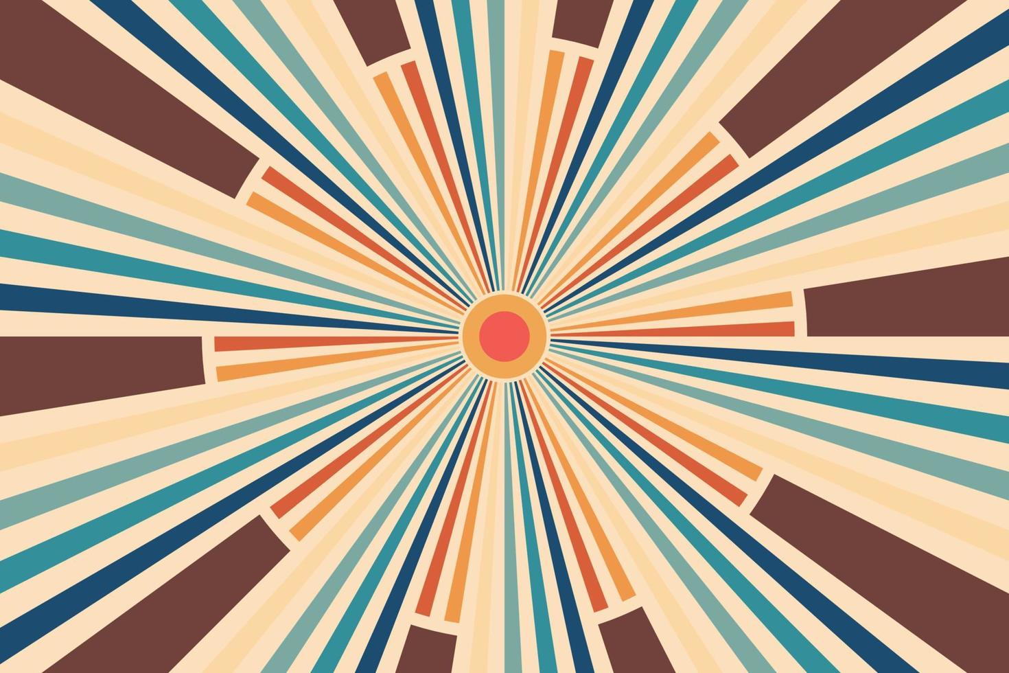 abstract zonnestraal zon straal retro achtergrond vector