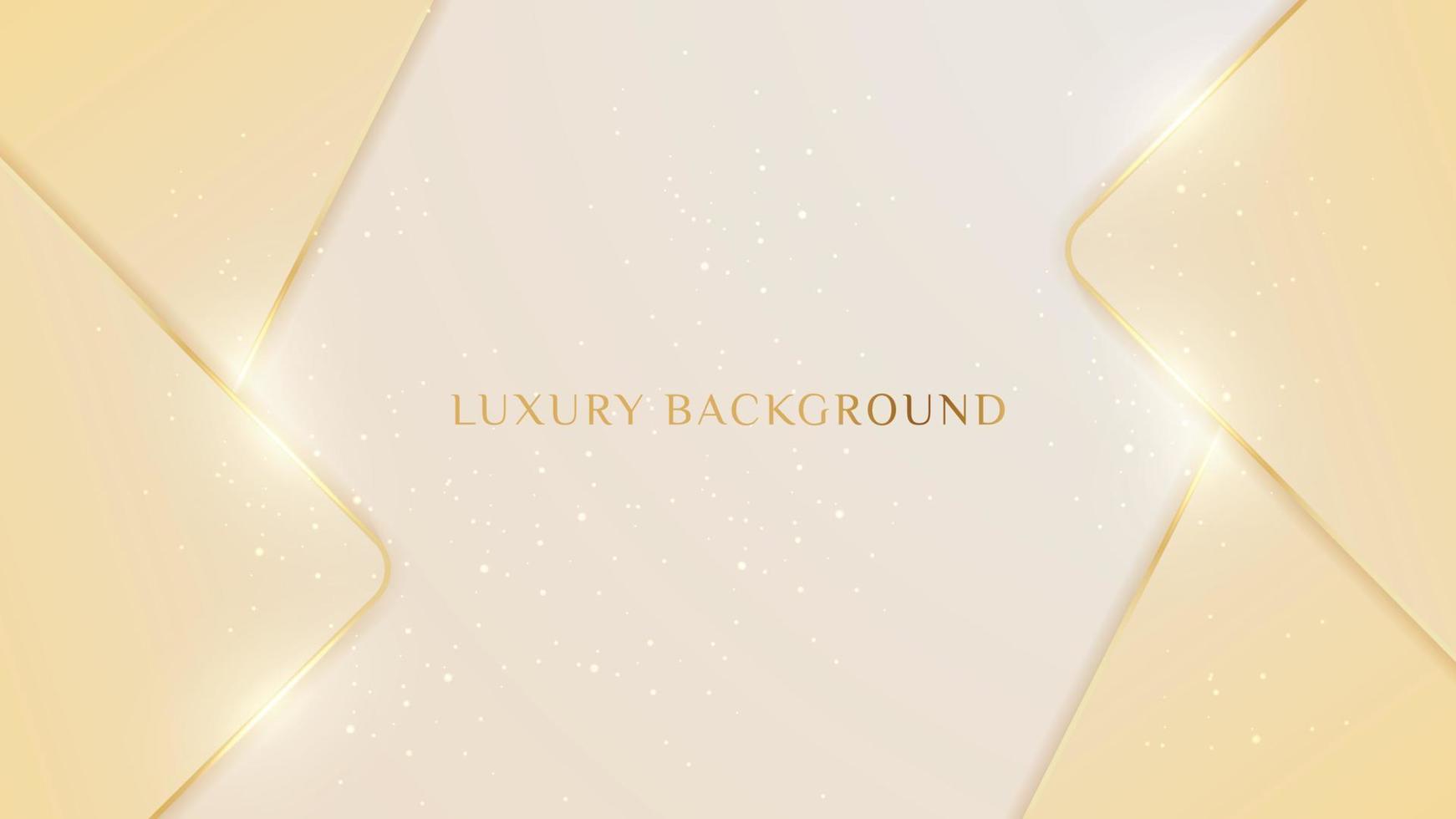 elegant achtergrond met lijn gouden elementen realistisch luxe papier besnoeiing stijl 3d modern concept vector