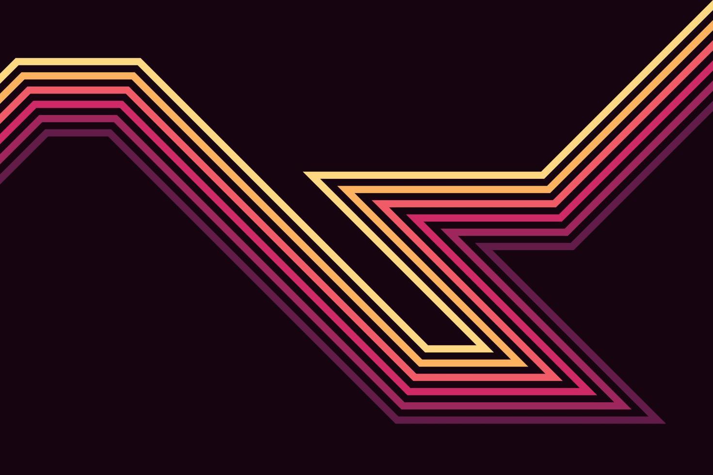 abstract gemakkelijk kleurrijk gestreept lijnen in retro stijl vector