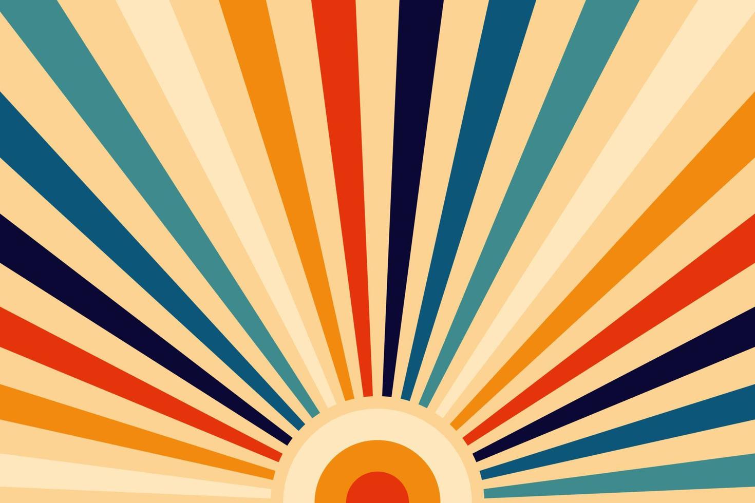 abstract zonnestraal zon straal retro achtergrond vector