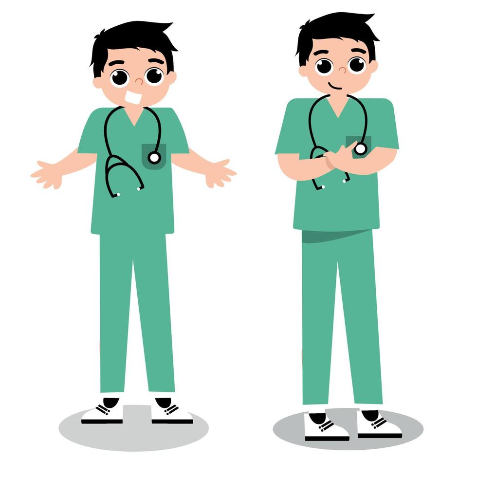 dokter karakter illustratie vector reeks