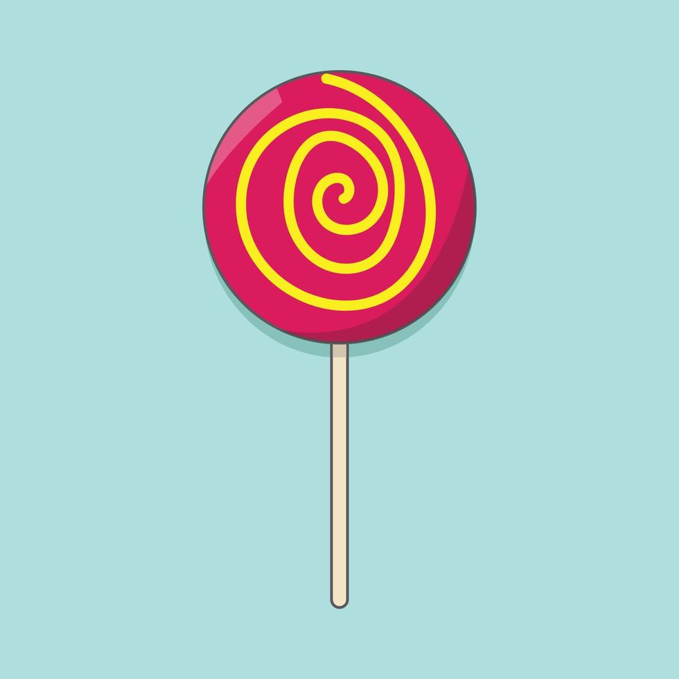 lolly snoep kolken suikerachtig smakelijk lolly spiraal zoet vector illustratie