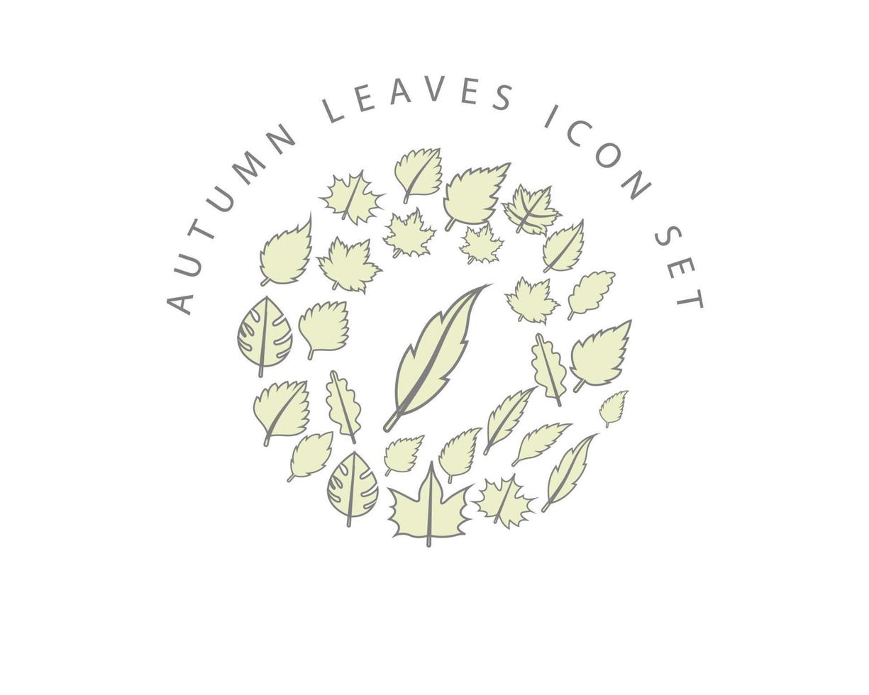 herfst bladeren icoon reeks ontwerp Aan wit achtergrond. vector