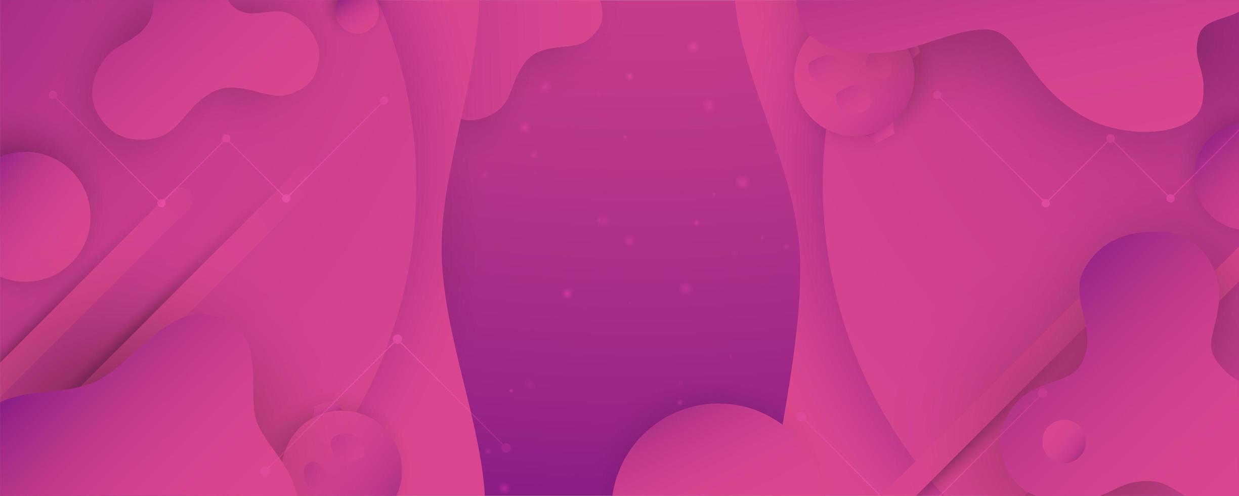 vloeiende golfvormen roze abstracte banner vector