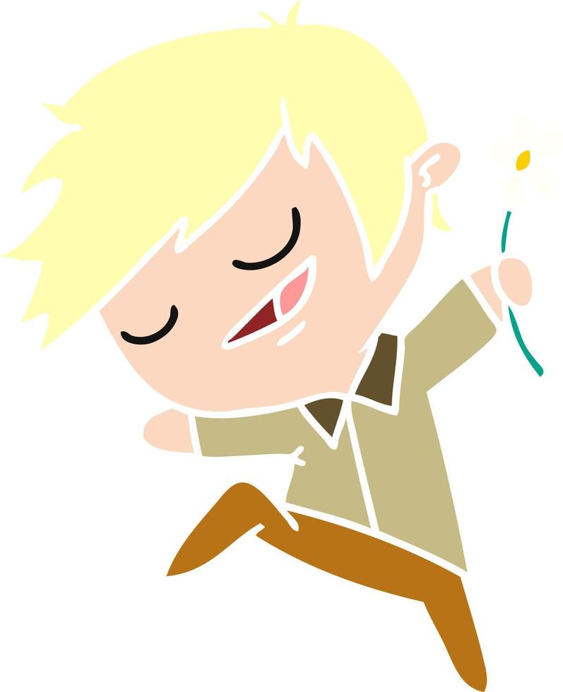 cartoon van kawaii schattige jongen vector